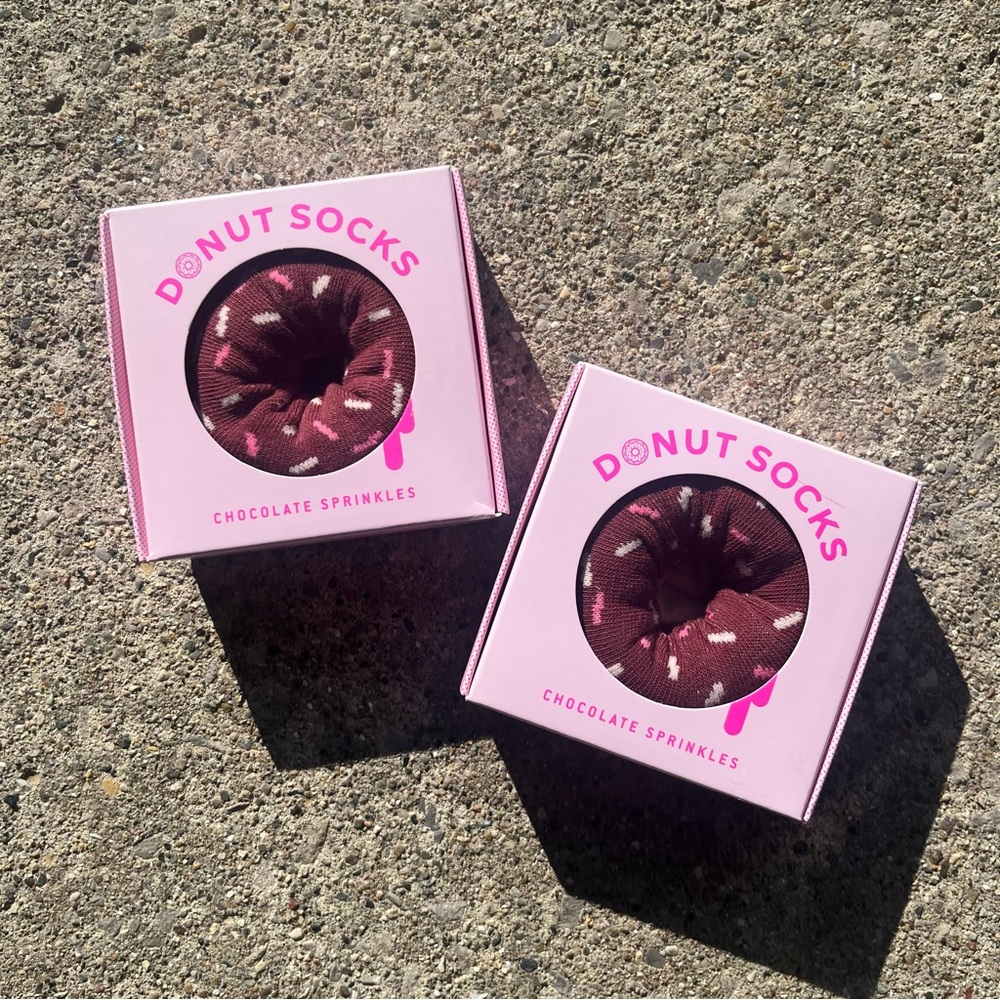 Donut Socks in Chocolate Sprinkles